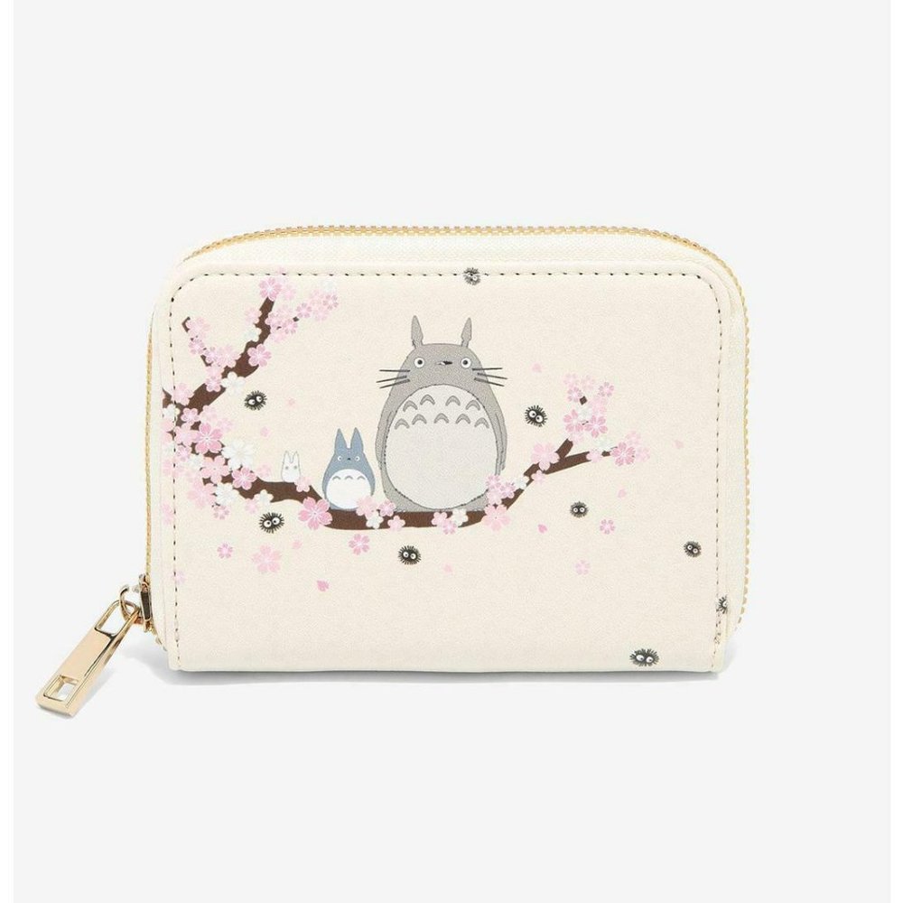 Studio Ghibli My Neighbor Totoro Wallet Sakura Soot Sprite Floral Zip Around